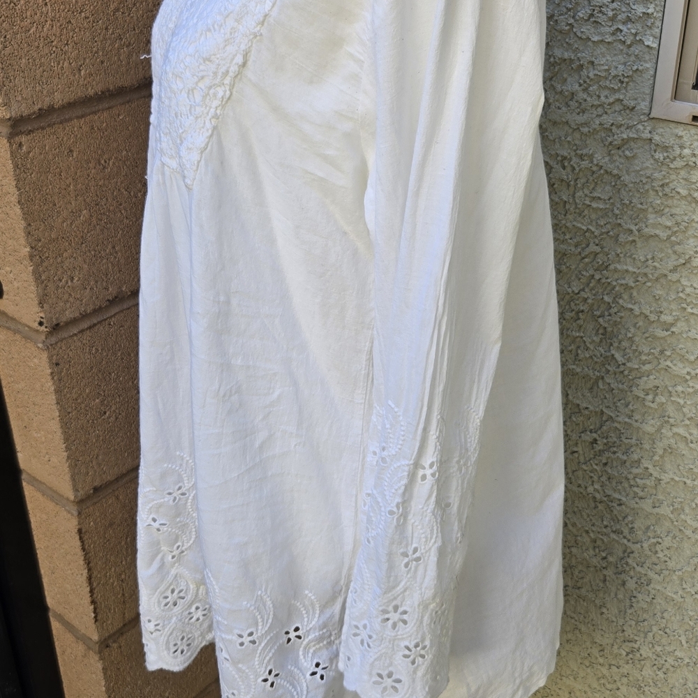 Ravel White Eyelet Cotton Tunic Dress - Picture 5 of 9
